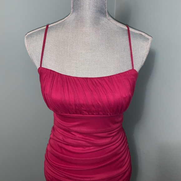 SCENE pink cocktail dress spaghetti straps wedding guest size medium - Picture 2 of 10